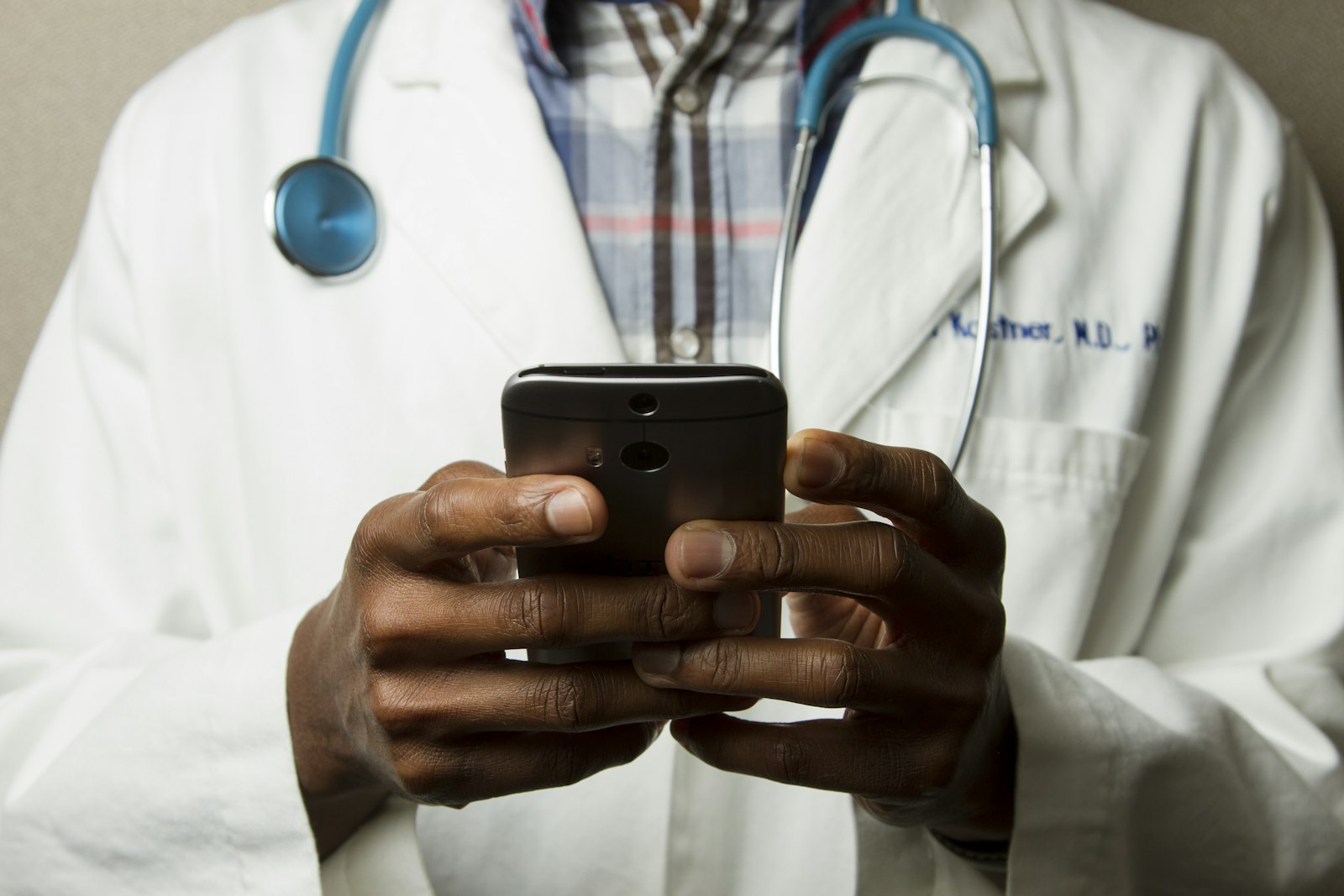 Healthcare professionals using digital tools